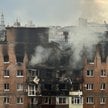 Skutki rosyjskiego ataku dronów w Charkowie.